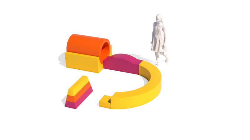 walltopia playground Toddler Element 4 puff play