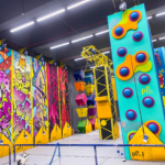 Walltopia Net Maze, Adventure Train, Ropes Course, Rollglider, Fun Walls and Cloud Climb in Nomad Entertainment, Kuwait. Active entertainment Fun climbs in a shopping center