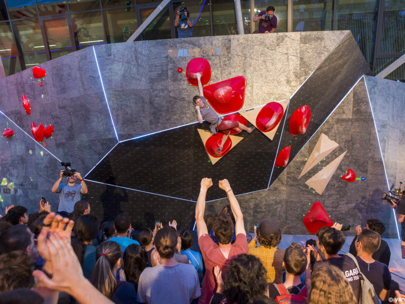Boyan Kirov on the Stone boulder at Set and Send Boulder Comp in Sofia Bulgaria