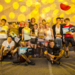 Set&Send Comp during WICS 2023 - all climbers and routesetters together