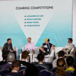 WICS 2023 - Climbing Competitions panel featuring Charlie Boscoe, Finuco Martinez, Daniel Woods, Danaan Merkey and Alessandro Di Cato