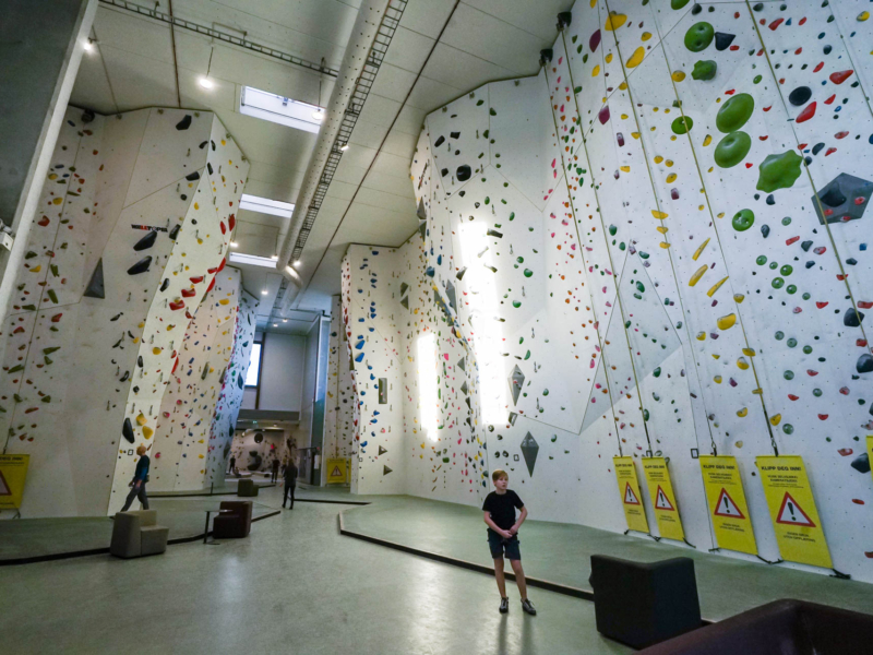 Walltopia lead and top rope climbing walls in Grip Klatring Trondheim, Norway