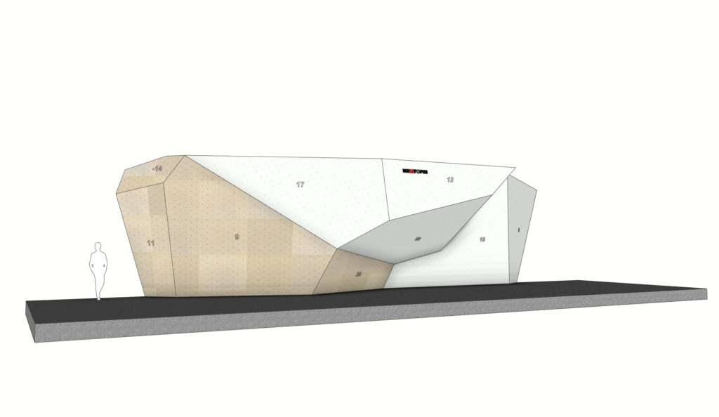 Walltopia Lambda-CDM climbing walls — boulder module #9, "Dirac"