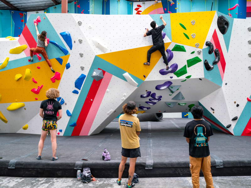 Walltopia climbing walls for lead climbing, top rope climbing and bouldering at Class 5 climbing gym, a part of the Touchstone Climbing family