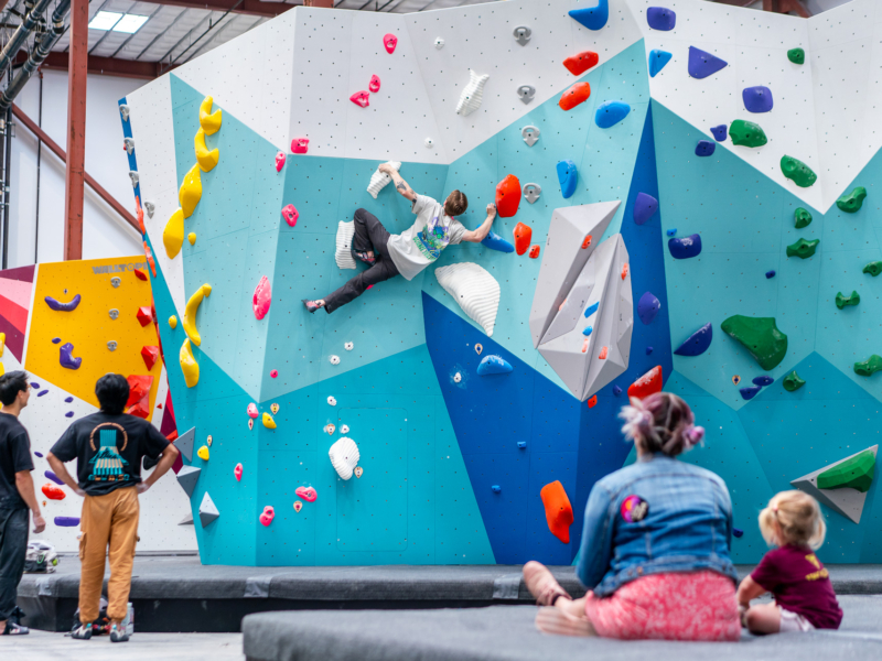 Walltopia climbing walls for lead climbing, top rope climbing and bouldering at Class 5 climbing gym, a part of the Touchstone Climbing family